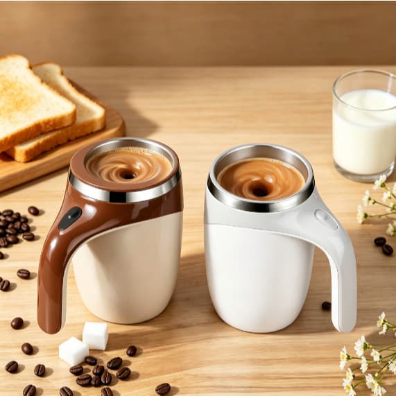 Dois copo misturador automático de café Copo misturador magnético elétrico Copo térmico Adequado para café,leite,etc.