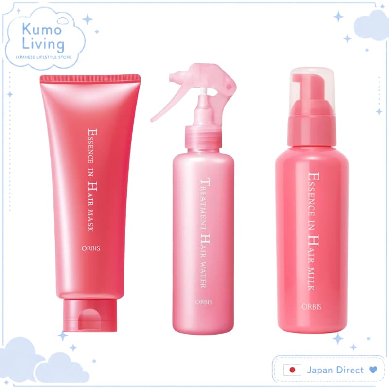 [Direto do Japão] ORBIS Essence in Hair Milk 140g / Máscara Capilar 200g / Água Capilar 180mL / Refil Tratamento...