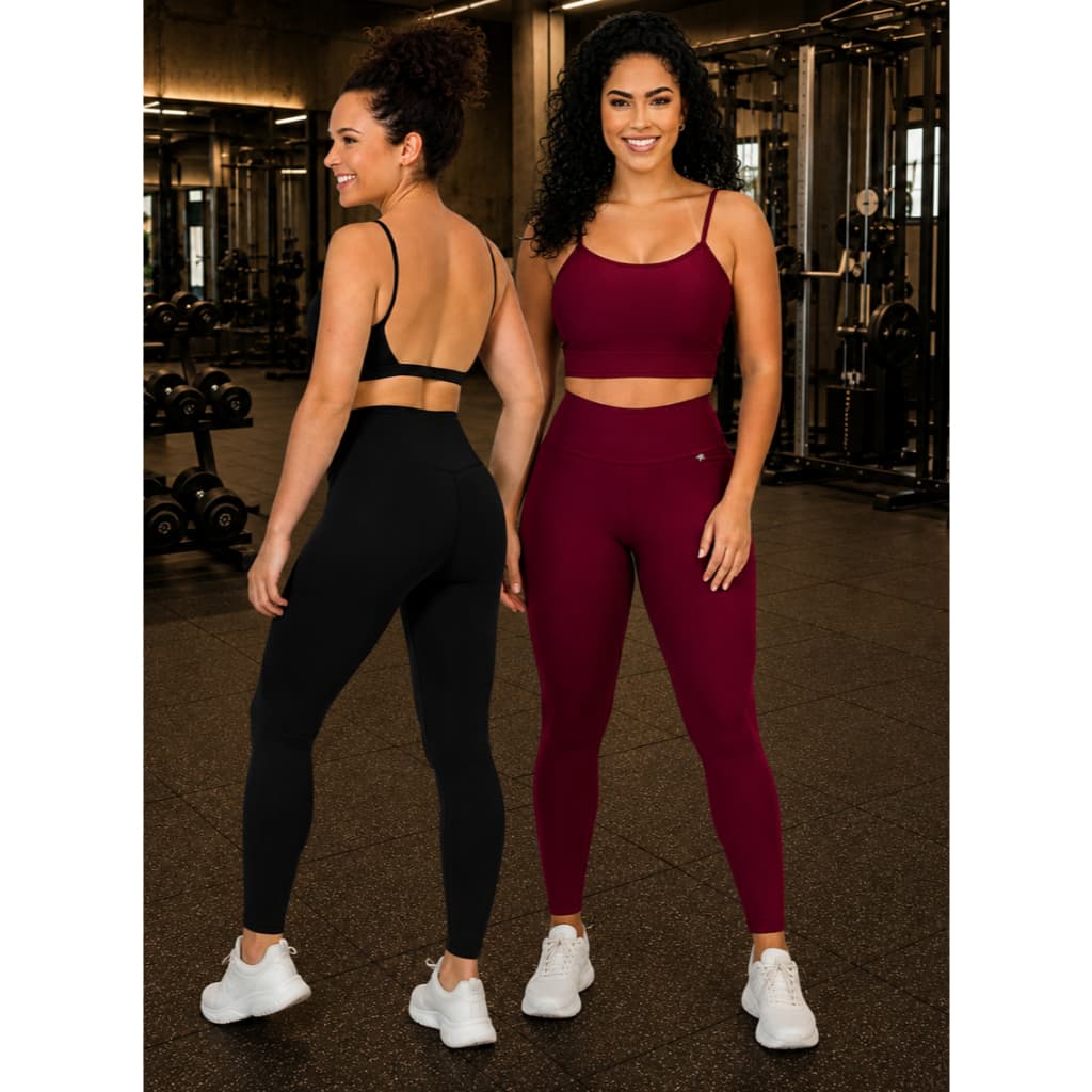 Kit 2 Top Fitness Academia Alça Fina Costa Aberta Suplex Premium
