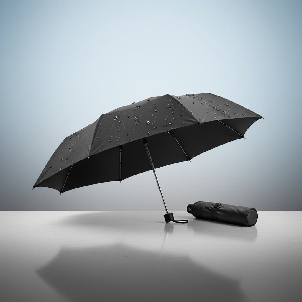 Guarda Chuva Compacto Portatil Resistente Preto Dobravel Proteção Chuva Sol  PROMOÇÃO Relâmpago