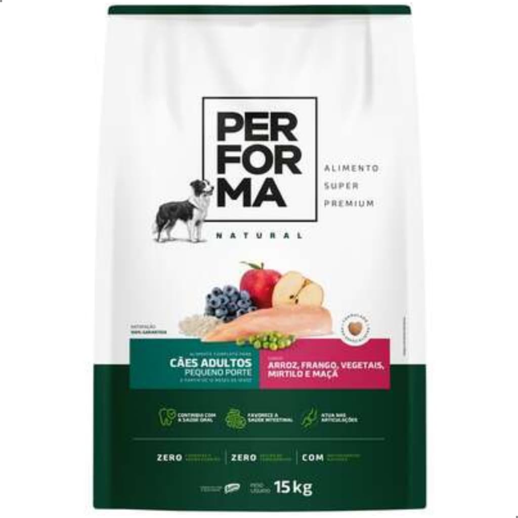 Alimento Performa Natural Cães Adultos Raças Pequenas 15kg