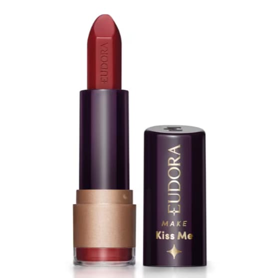 Batom Matte Vermelho Paparazzi Eudora Make Kiss Me 3,7g