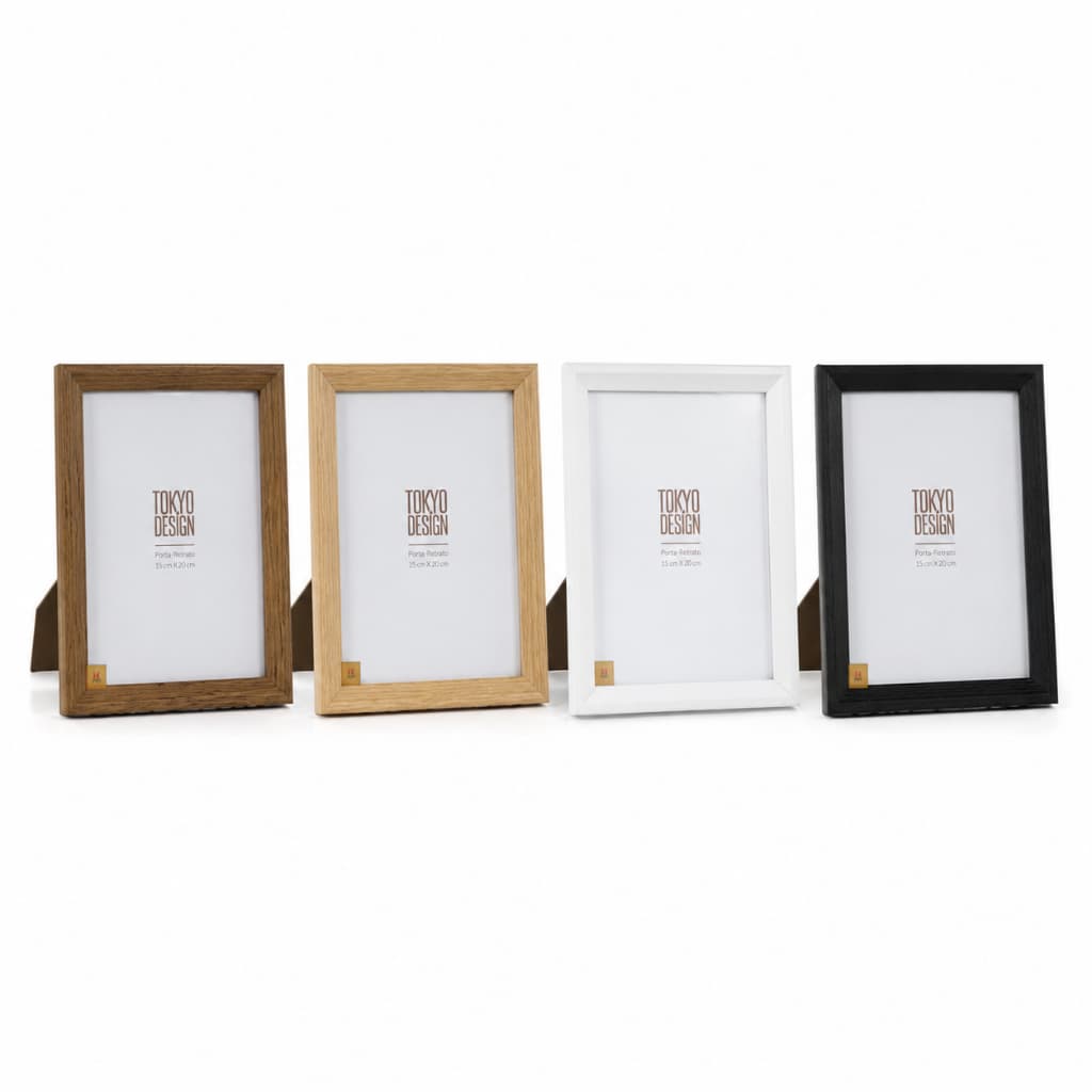 Kit 6 Porta Retrato Madeira 15x20 Quadro de Fotos Decoração