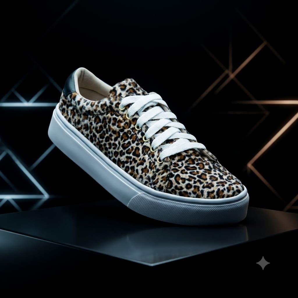 Tênis Feminino Animal Print Onça – Estilo e Conforto para Todos os Dias_Tênis Feminino, Tênis Onça, Animal Print, Tênis