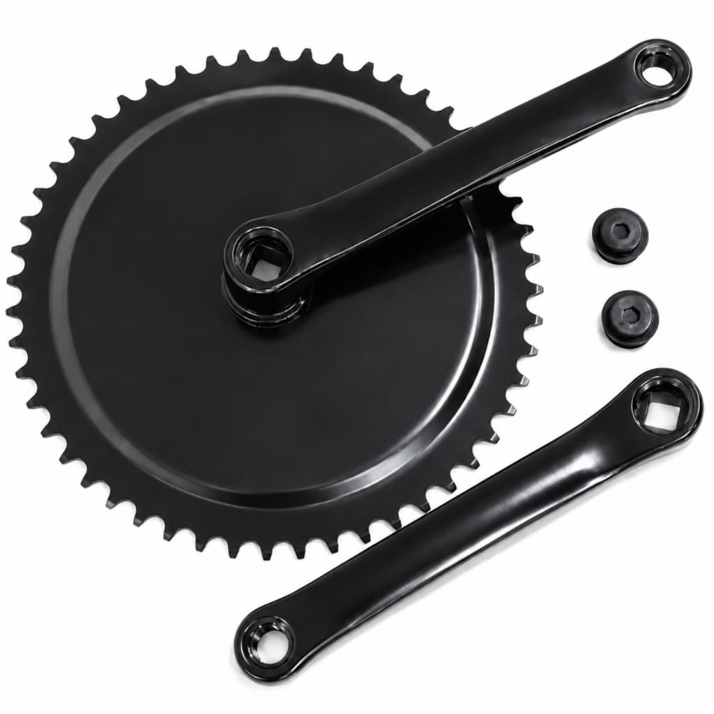 Pedivela Isapa Fechado 52D 165mm Aço Bike Spinning Ergométrica Fixa Single Speed Ponta Quadrada 9/16 Ciclismo