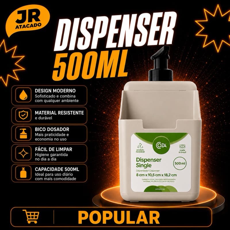 Dispenser e Porta Esponja detergente Organizador de Pia Cozinha Preto Compacto