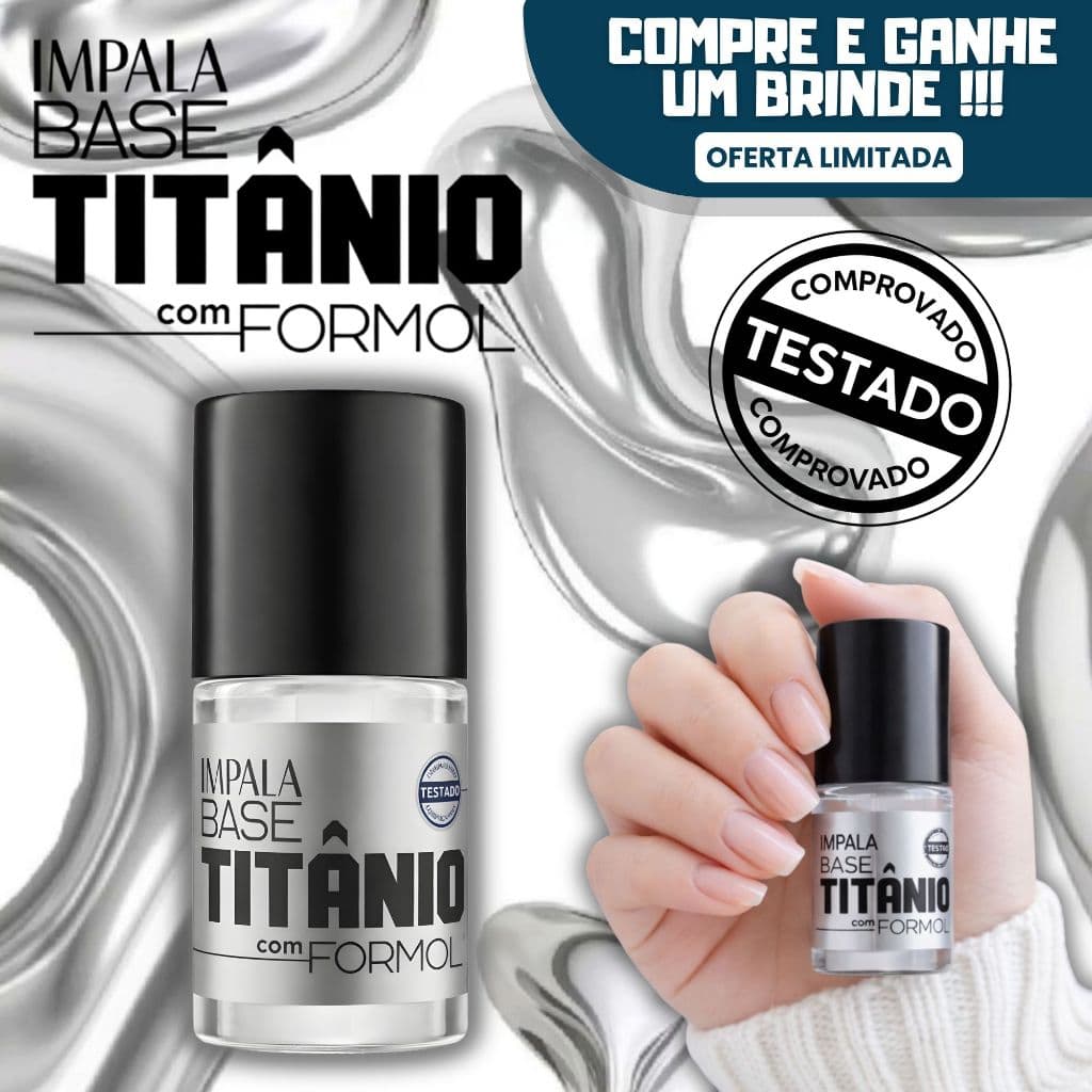Base Fortalecedora Impala Titânio 8ml Unhas Mais Resistentes