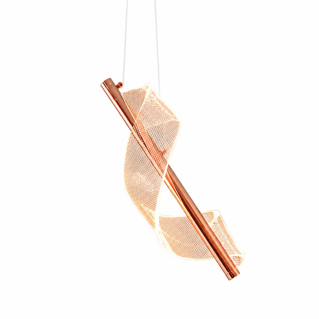 Pendente LED Decorativo Rose Gold 20w Bivolt Branco Quente