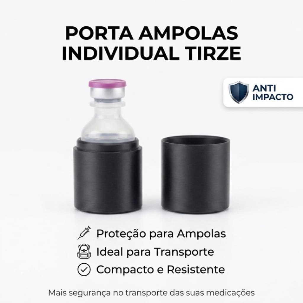 Porta Ampolas Individual Tirze Estojo Anti Impacto para Transporte Seguro de Medicamentos