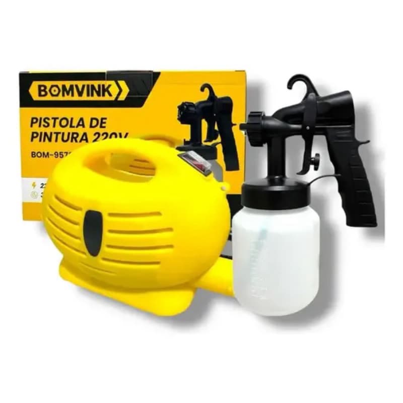 Pistola de Pintura Elétrica 110V BOM-9569 para Pintura Residencial e Automotiva