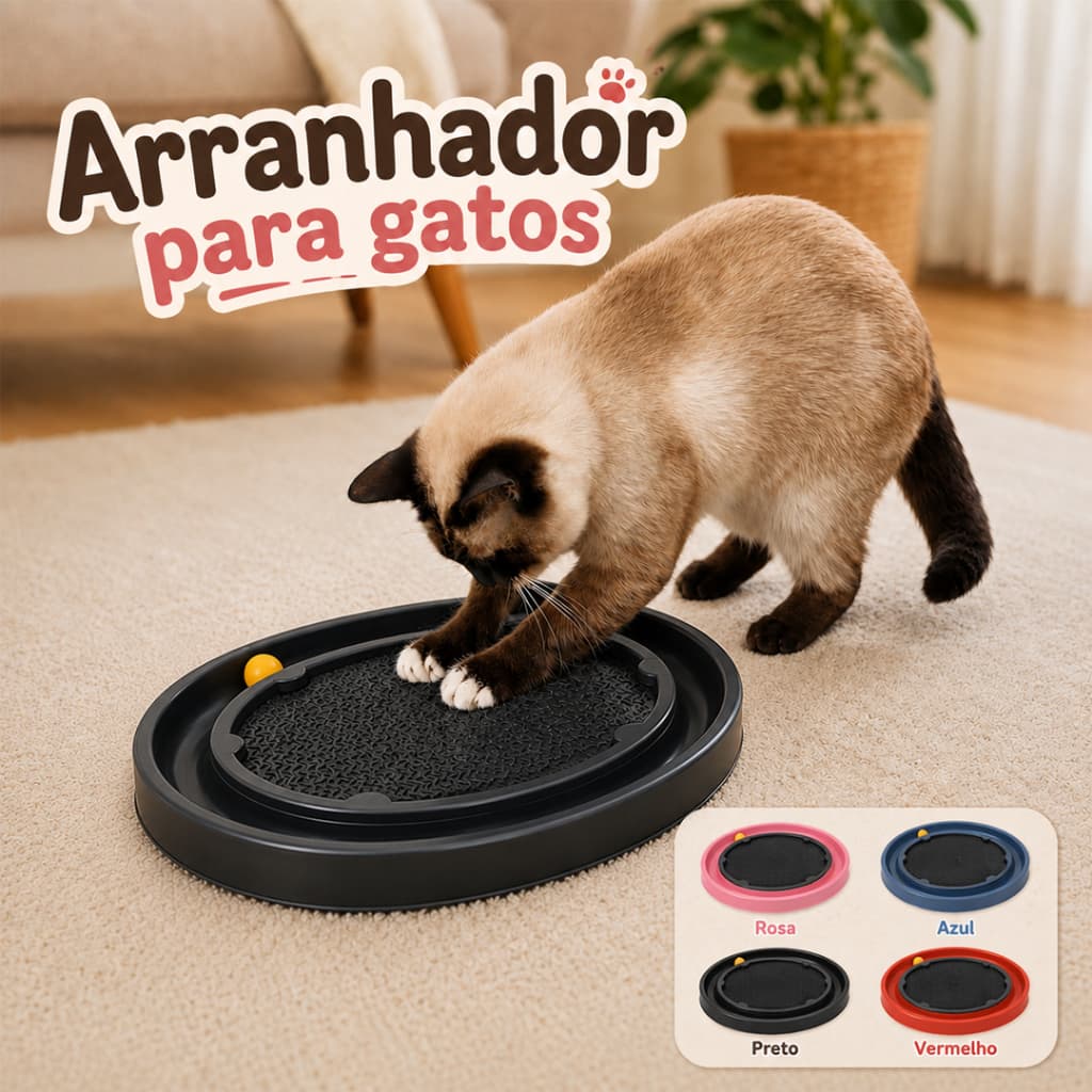 Arranhador Para Gato Oval Interativo Mec Pet