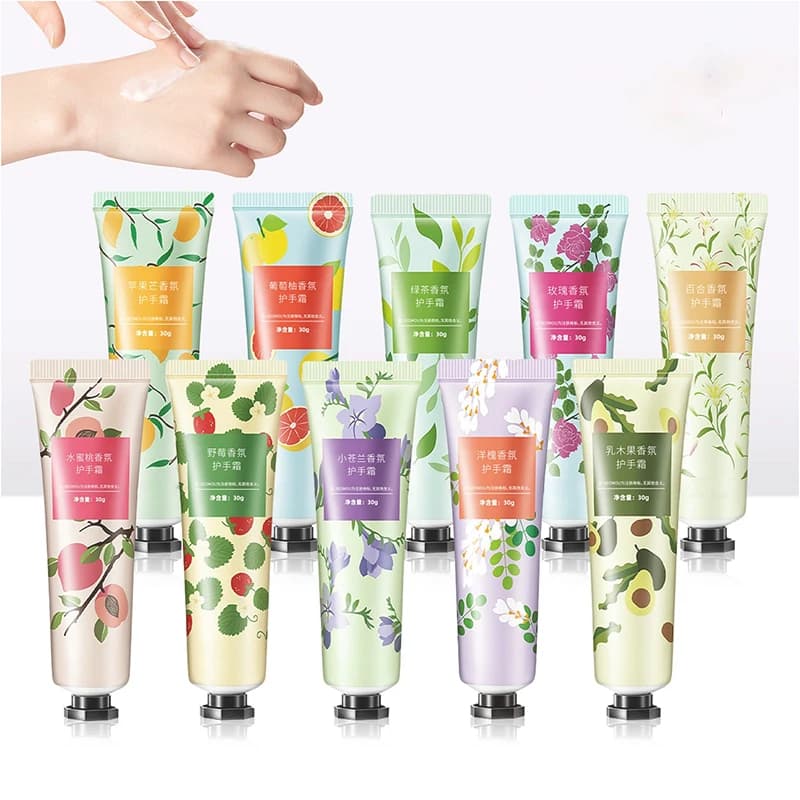 Kit 10 cremes para as mãos florido frutado hidratante nutritivo anti-envelhecimento reparação cuidados com as mãos