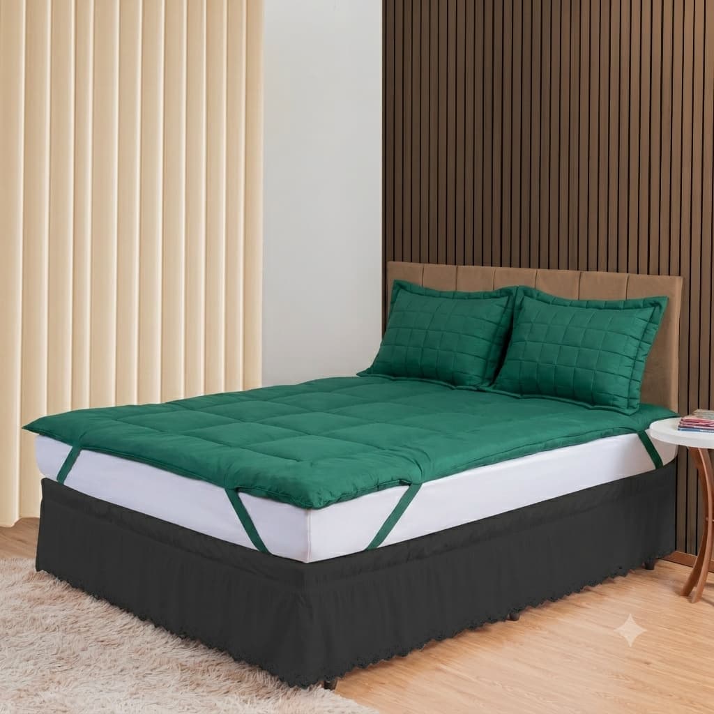 Protetor de Colchão Pillow Top com Toque de Pluma – Super Macio – Disponível em Todos os Tamanhos – Várias Cores