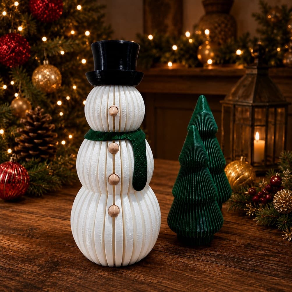 Kit Bonecos Natalinos com Pinheiros Decorativos | Enfeite de Natal Delicado Minimalista e Elegante