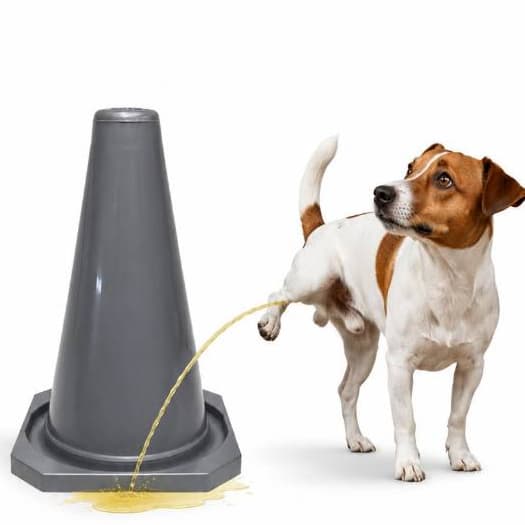 Postinho Cone Para Fazer Xixi Cachorro Educar Pet Cinza