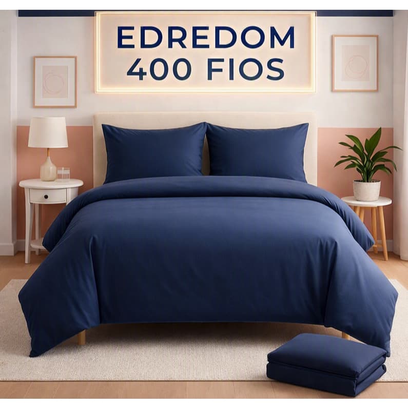 Edredom Solteiro Casal Quenn King Quentinho e Macio Cama Box 300 Fios Ultra Confort OU PROTETOR IMPERMEAVEL