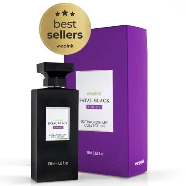 Perfume Fatal Black For Her Colônia 100ml + Porta perfumes de 5ml (brinde)