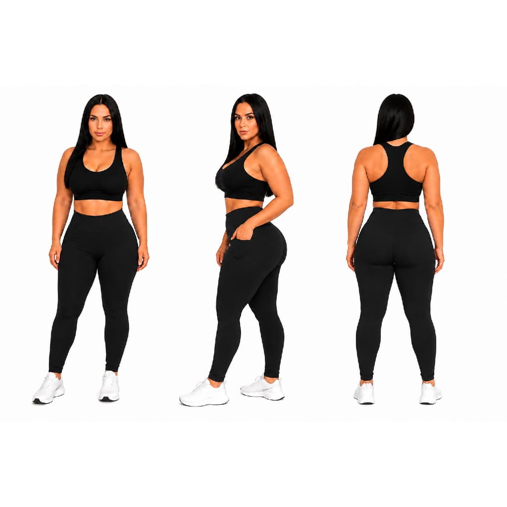 Calça Legging  Fitness Academia | com bolsos laterais | Zero transparência| Cós Alto para exercícios físicos e Dia a dia