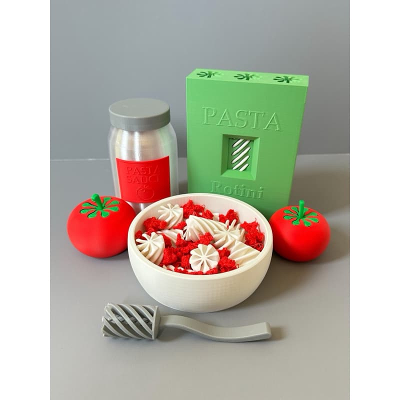 Brinquedo Educativo Massa de Modelar Montessori Kit Macarrão Faz de Conta Coordenação Motora Infantil