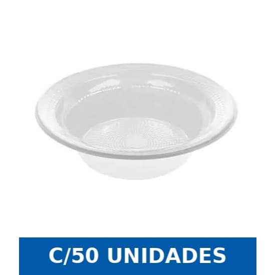 Prato Fundo 15 cm Biodegradável  Branco c/50un - Trik Trik
