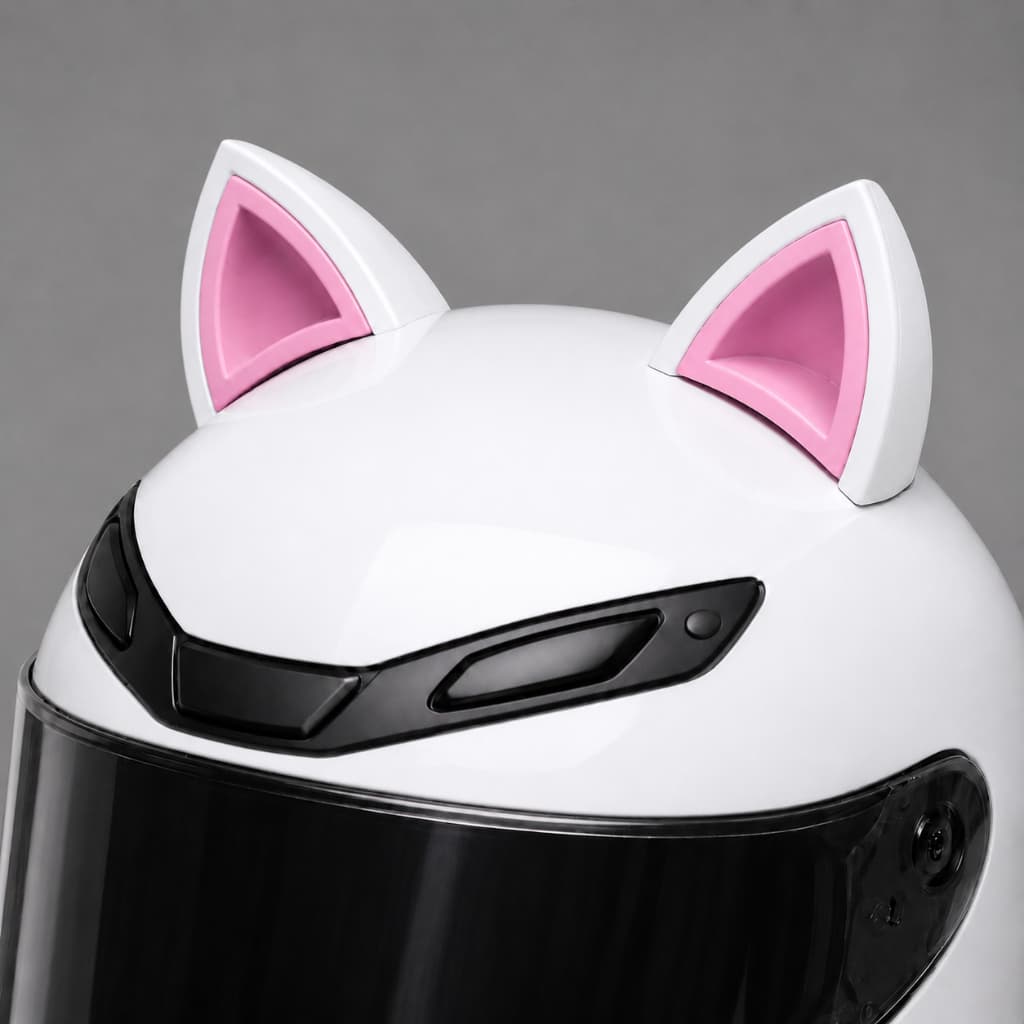 Orelha de Gato para Capacete Par Universal Acessório Moto Bike Dupla Face