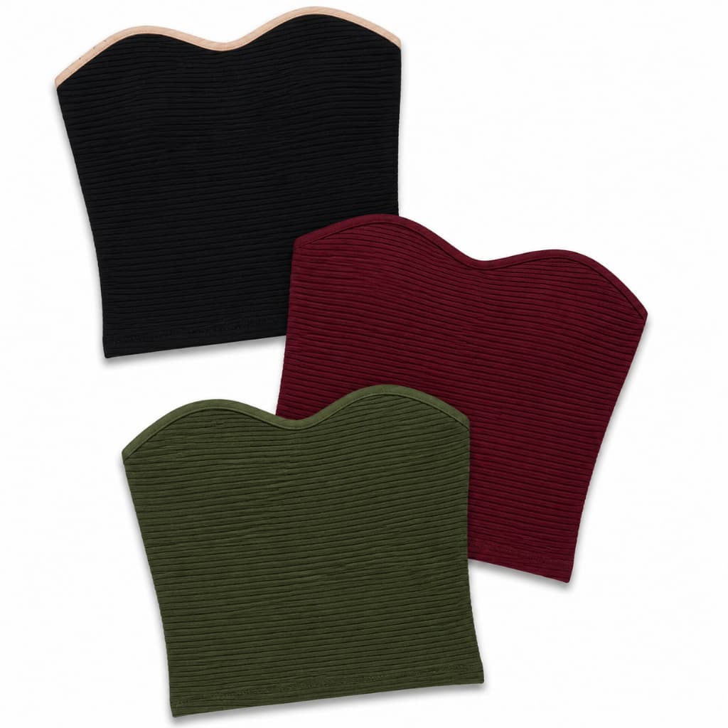 Cropped Top Tube Feminino Básico Tomara que Caia Canelado Premiun
