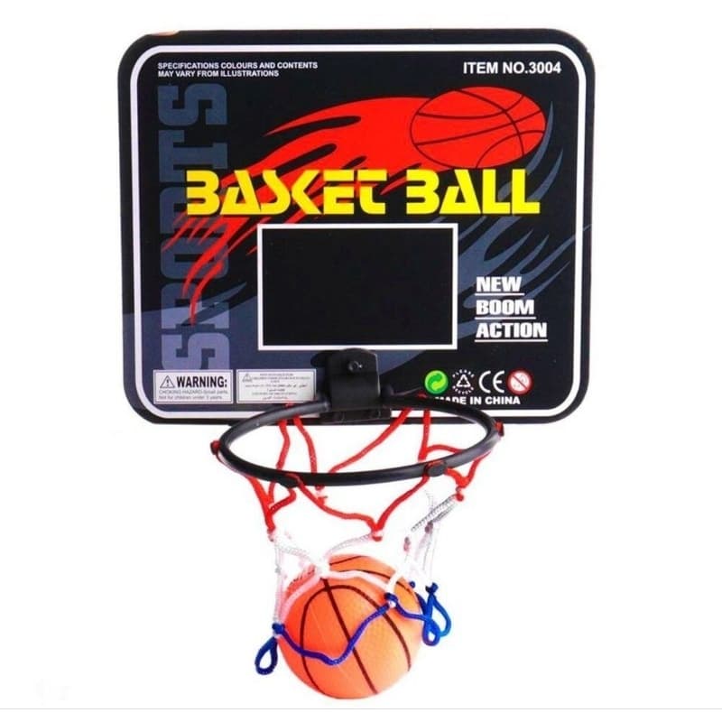 Jogo Mini Basquete Infantil Tabela Cesta Aro com Bola Kit Brinquedo Esportivo Pra Porta e Parede