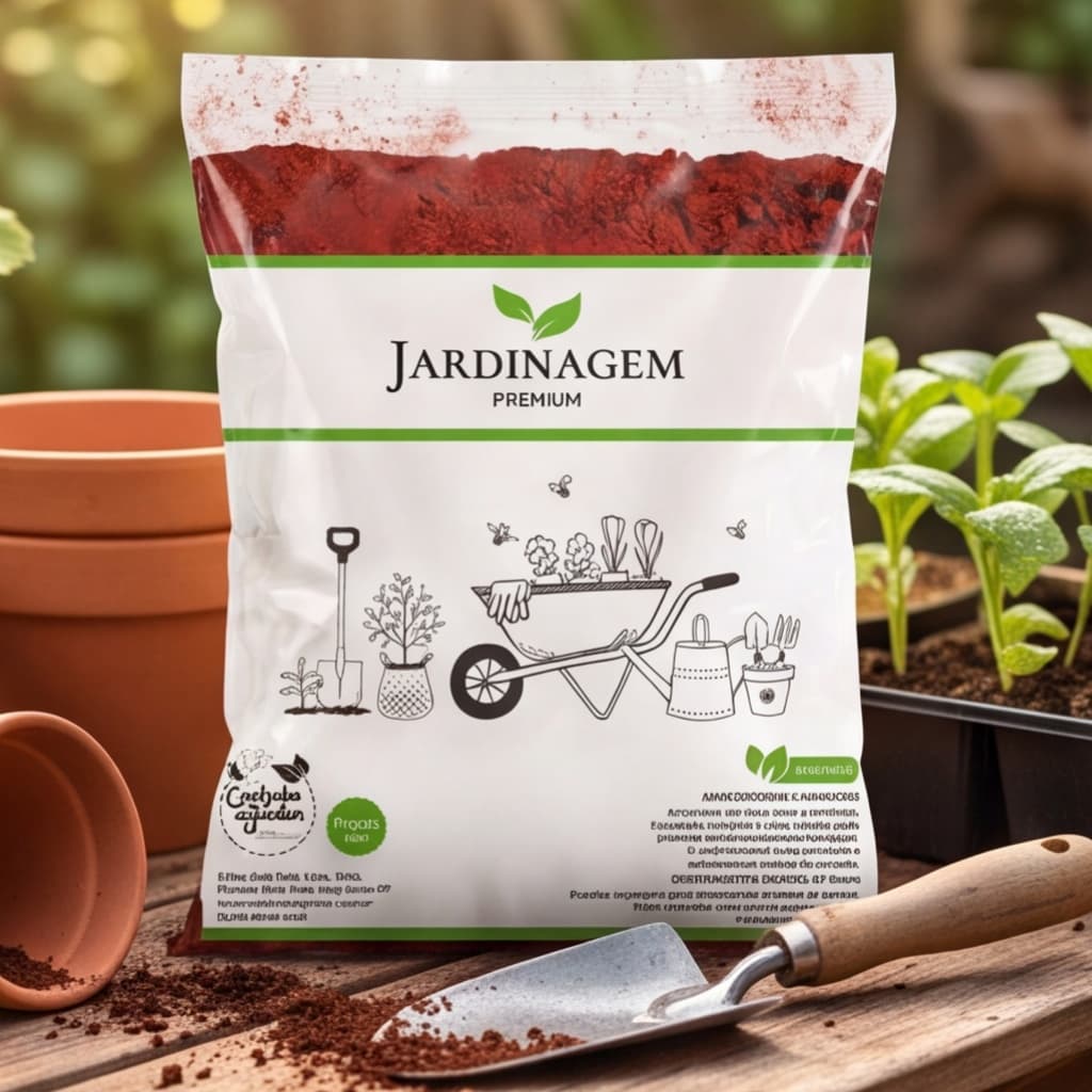 Terra Vermelha Adubada 5Kg para Hortas, Plantio e Correção do Solo em Jardins, Vasos e Canteiros