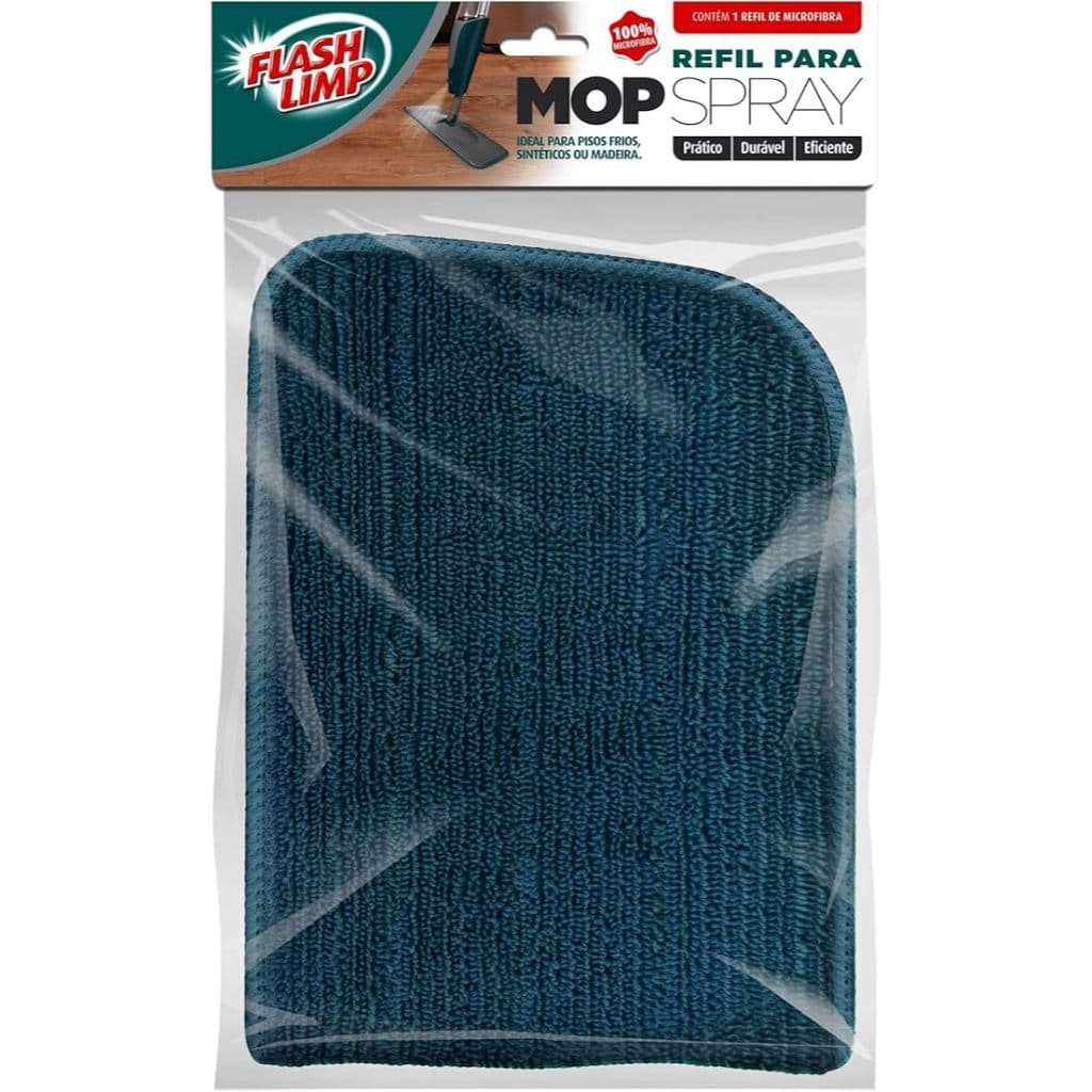 Refil Microfibra Flash Limp para Mop Spray MOP7800 MOP0556 MOP6064 Lavável Alta Absorção RMOP7800