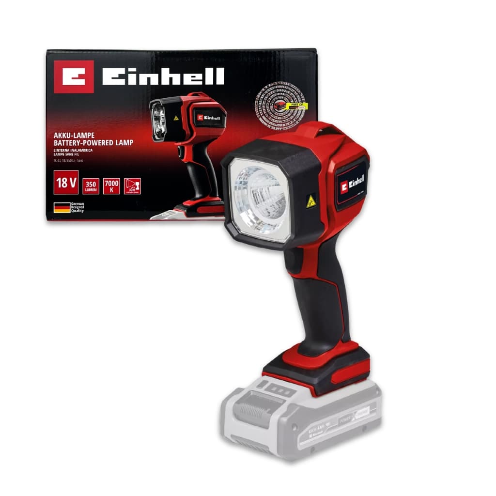 Lanterna LED a Bateria Einhell TC-CL 18/350 Li 18V 350 Lumens para Oficina Obra Garagem e Emergência