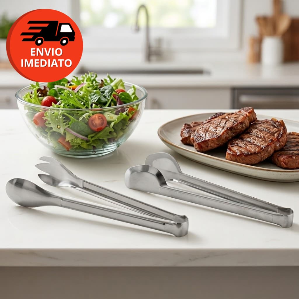 Kit Pegador Salada Pegador Universal Aço Inox Pegador Cozinha Utensílio Culinário Massa Servir Alimentos