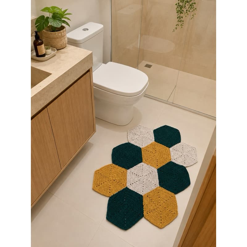 Tapete de Crochê em Barbante Artesanal | Decoração para Cozinha, Sala e Quarto