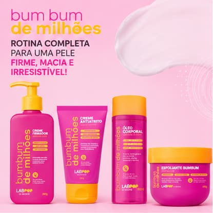 Labotrat Bumbum de Milhões Creme Firmador Óleo Corporal Esfoliante Creme Antiatrito Original
