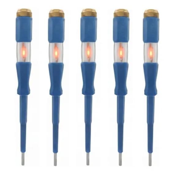 Kit com 5 Chaves de Teste Guepar 190mm para Eletricista, Detector de Tensão, Ferramenta Manual Tipo Fenda para Manutençã