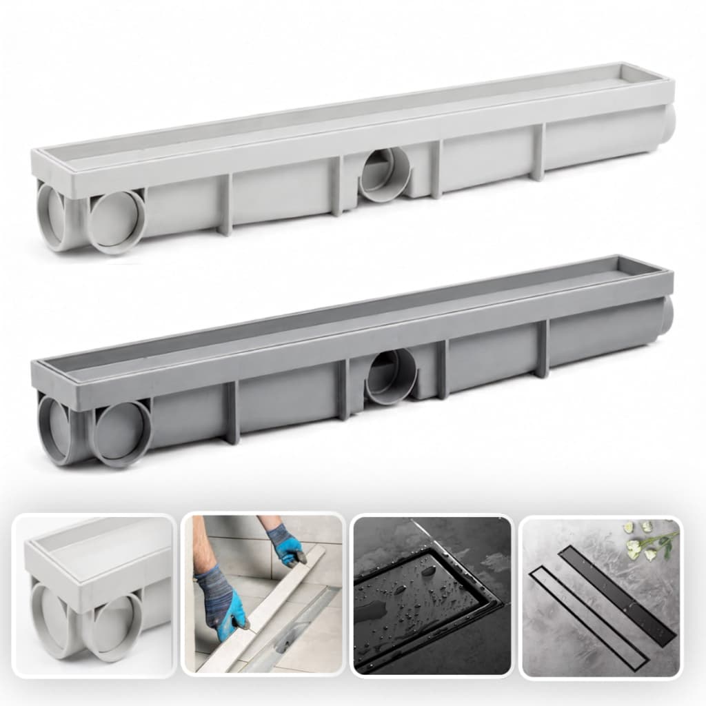 Ralo Banheiro Linear Oculto 6x50 Sifonado Invisível Anti Odor Piso Piscina 50x6 escolha a cor