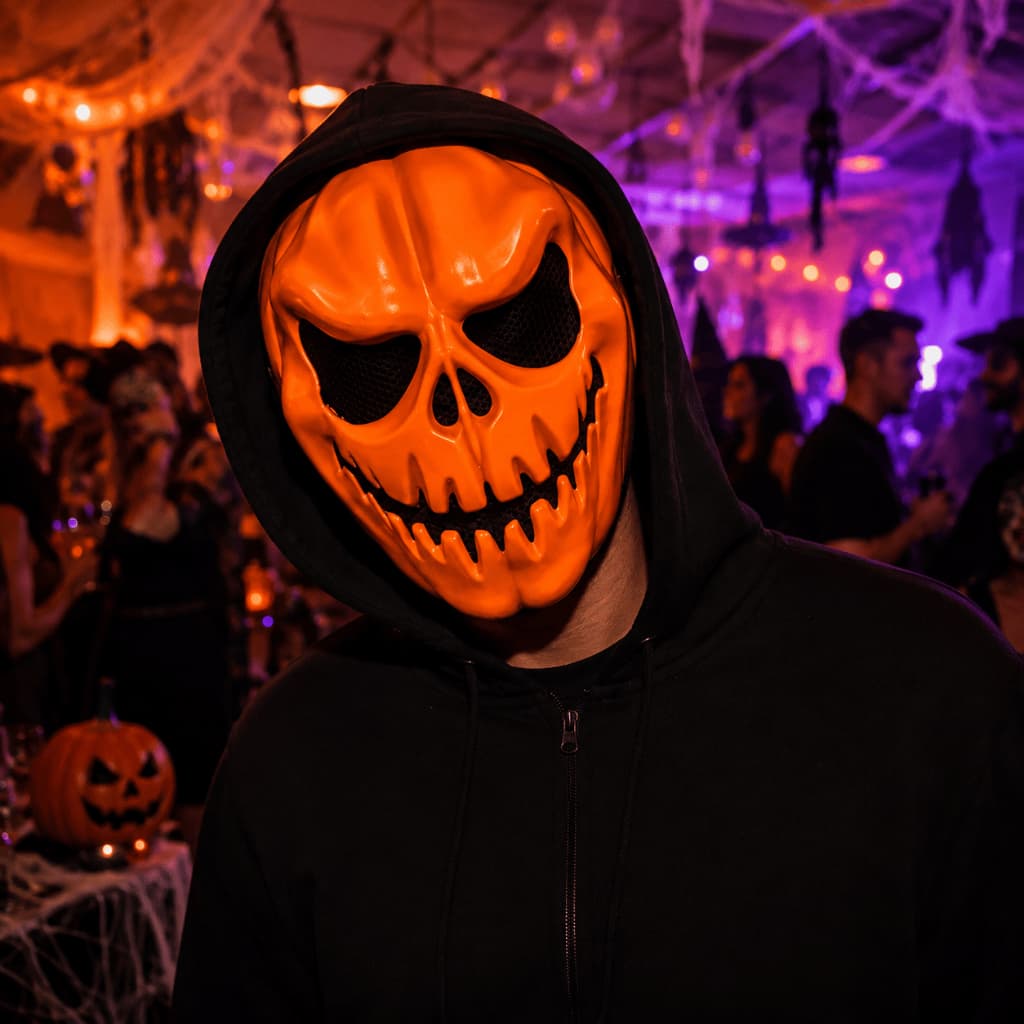 Mascara Abobora Assustadora Halloween