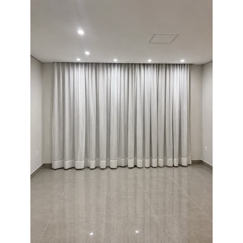 Cortina Trilho Duplo P/Até 4,20 Suiço Max 9m De Voil Gaze Linho Premium + Blackout 100% Sob Medida Pé Direito Alto