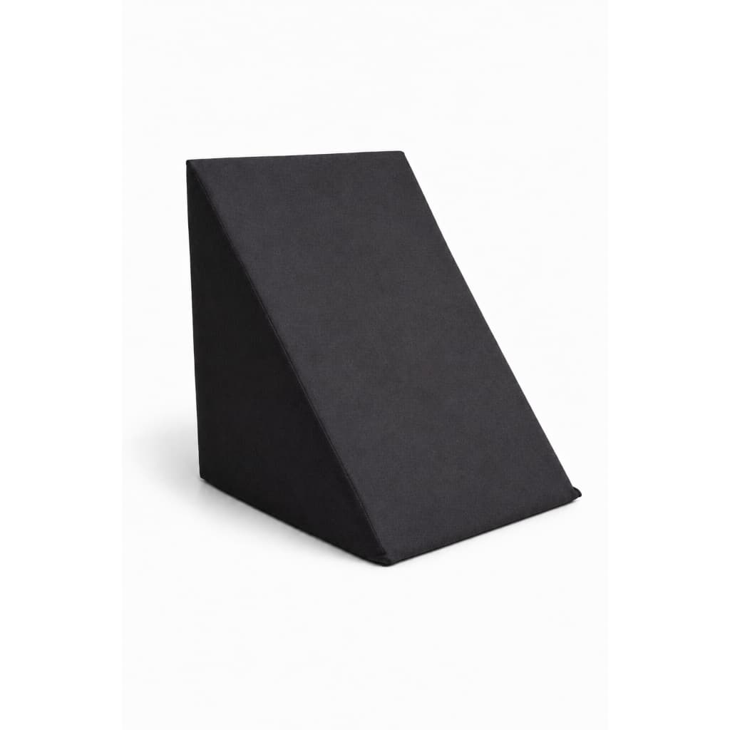 Travesseiro Triangular Preto Encosto Ortopédico Pós Cirúrgico Com Capa