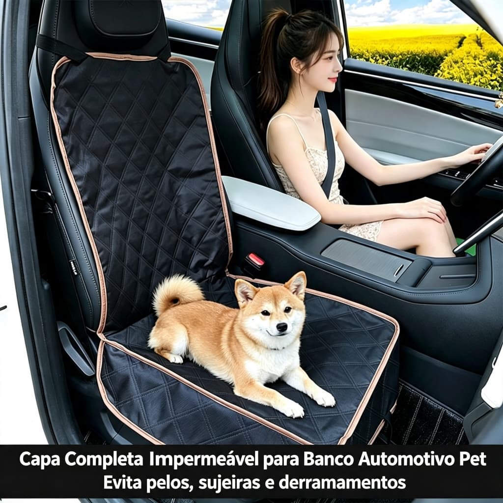 Tapete Protetor Impermeável para Banco Dianteiro Único de Carro Para Viagens com Cachorro e Gato