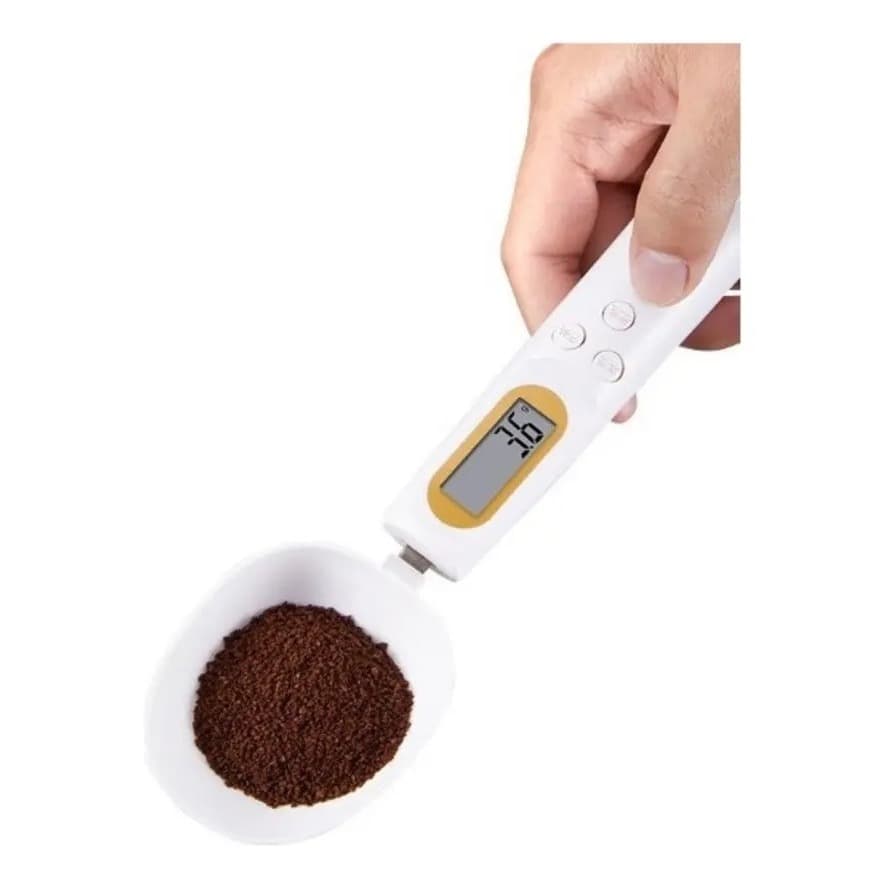 Colher Medidora Digital 500g Alta Precisão LCD Balança Cozinha Café Açucar Whey Temperos Preto ou Branco