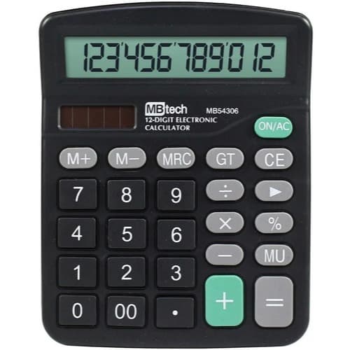 Calculadora Eletrônica Mbtech 12 Dígitos Mb 54306
