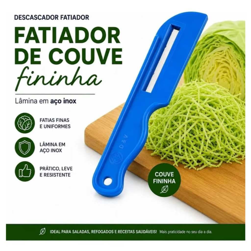 Picador de legumes fatiador de couve fininha e repolho donas de casa