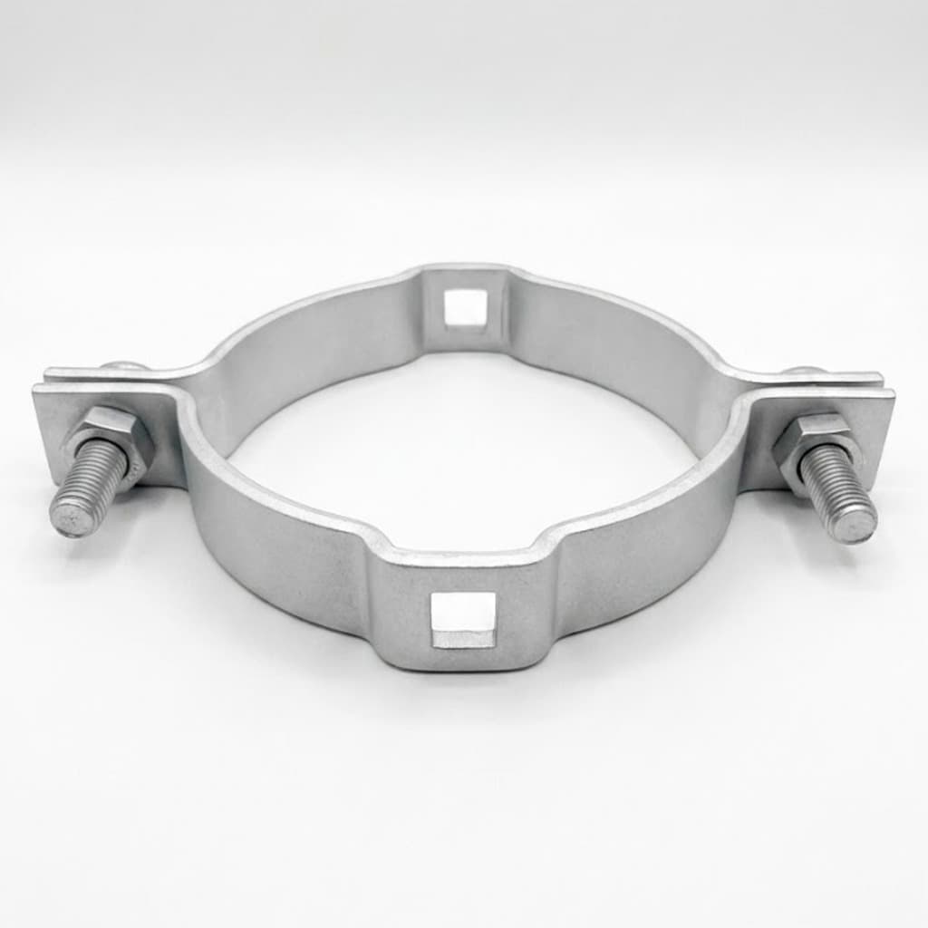 Bipartida Cinta Circular 180mm Abraçadeira P/ Poste Circular Com Parafuso Francês