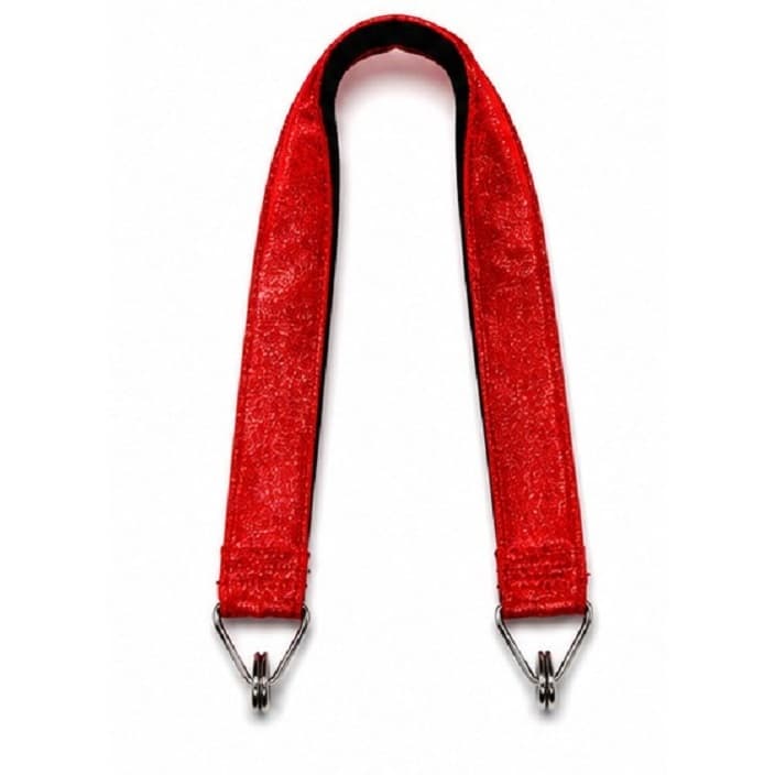 Talabarte 2 Ganchos Profissional Para Percussão Surdo Timbal Ajustável - BRILHO VERMELHO