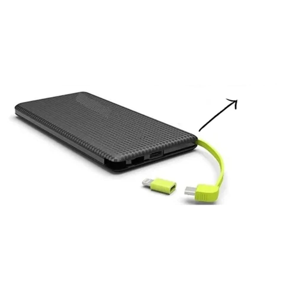 Power Bank 10000mAh Portátil Carregamento Rápido Compacto Leve Bateria Externa Celular Emergência Viagem