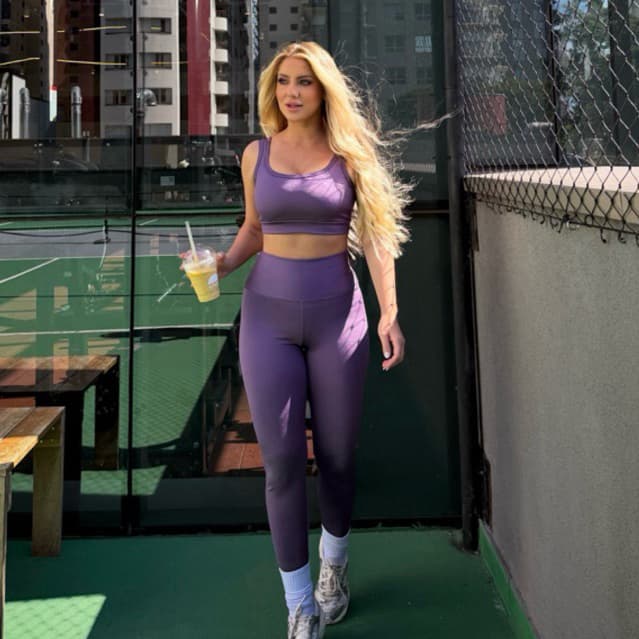 Conjunto Fitness Feminino Poliamida Trilobal