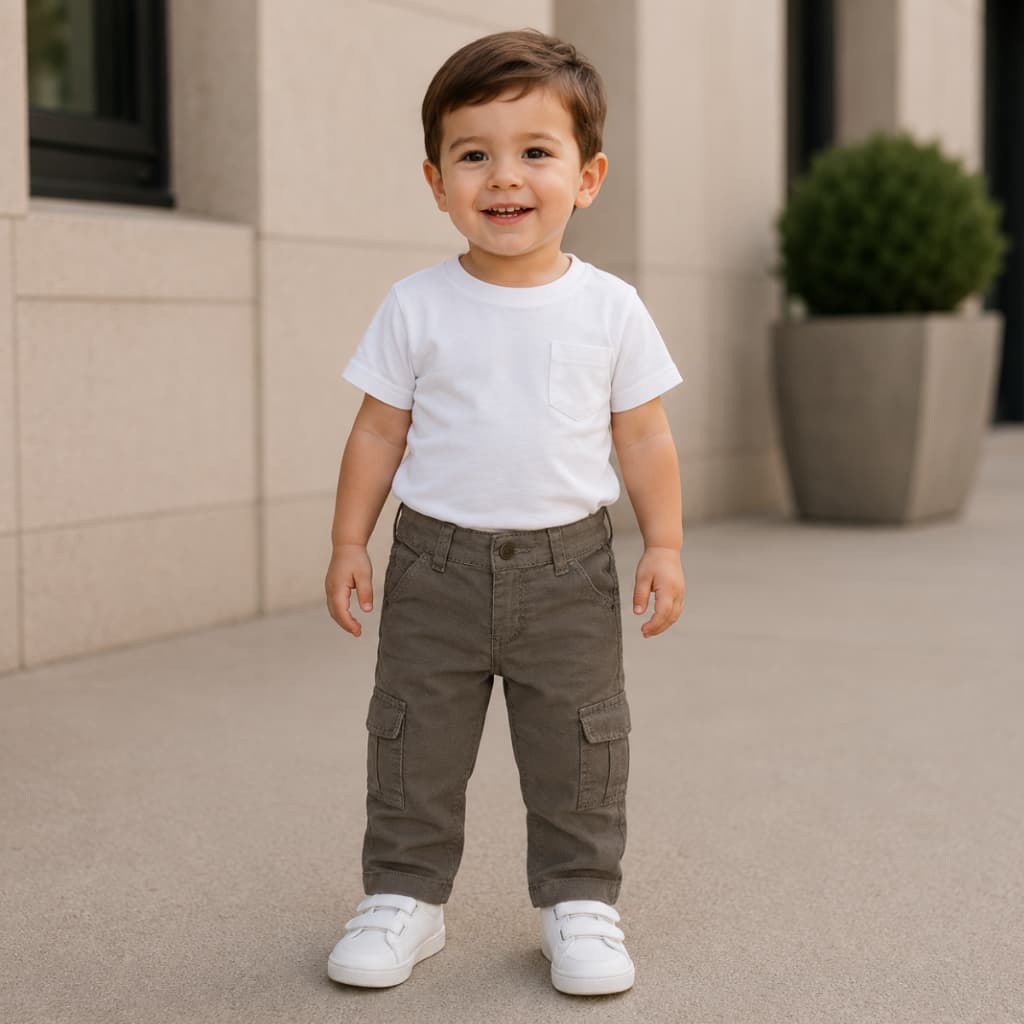 Calça Jeans Infantil Masculina Jogger com Elástico Confortável Bebê do P ao 3 Anos