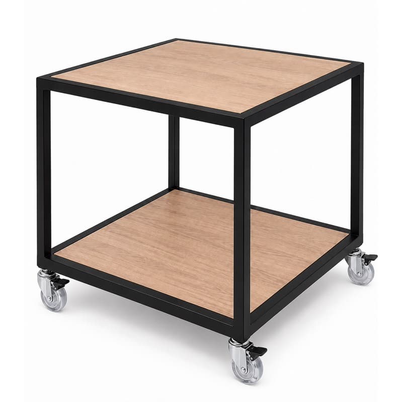 Base Suporte Forno e Microondas Rodinhas com Trava Com Madeira Mdf 60x55x40