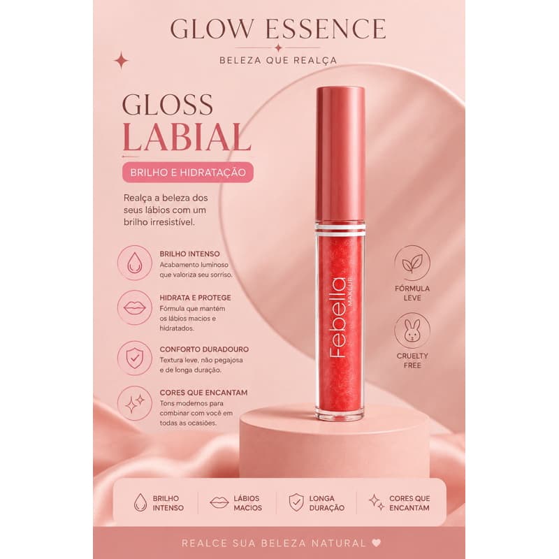 Lip Gloss Little Princess Febella Cor:12