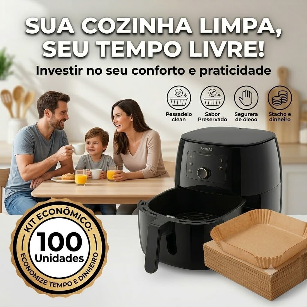 Forma Airfryer Descartável Kit 100 Unidades
